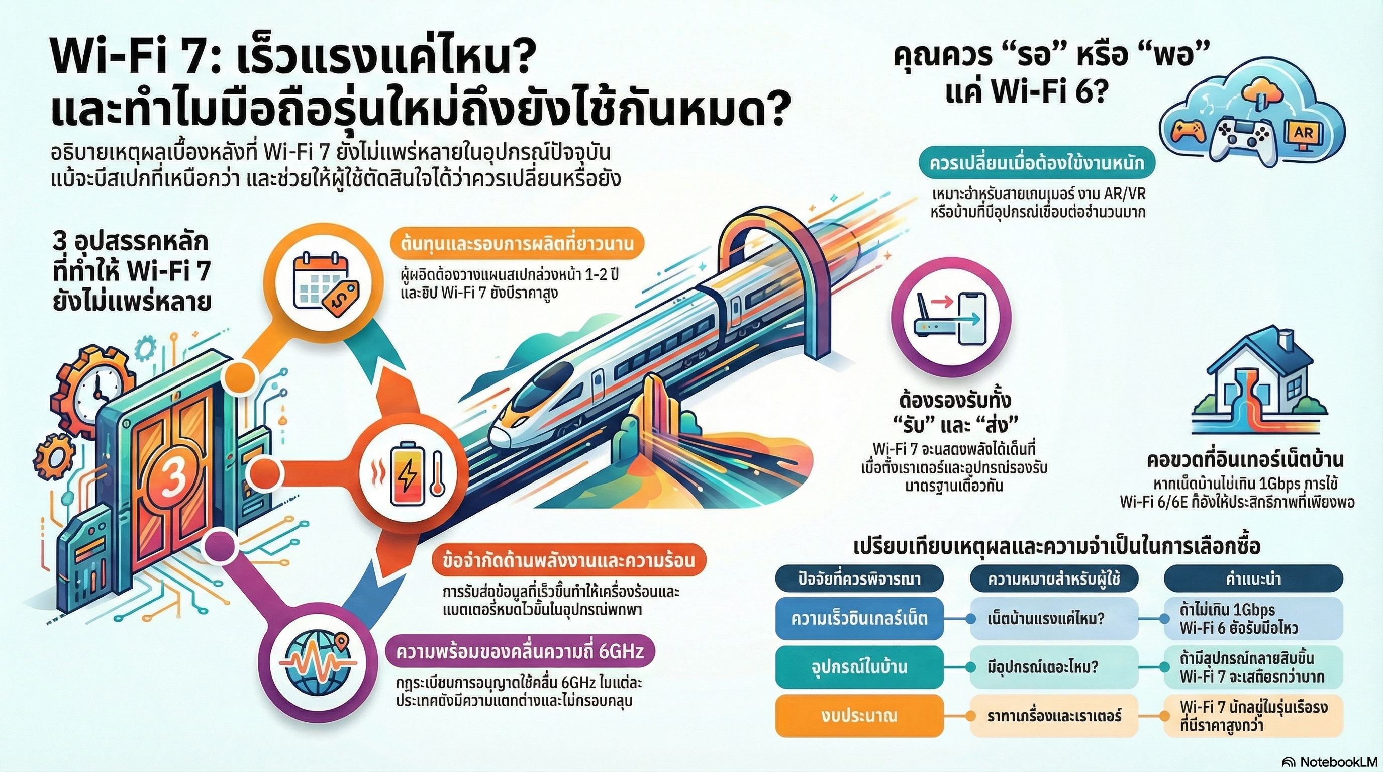 ทำไมอุปกรณ์ใหม่ในปัจจุบัน ถึงยังไม่รองรับ Wi‑Fi 7 ทั้งที่ดีกว่า Wi‑Fi 6 และ Wi‑Fi 5 มาก?