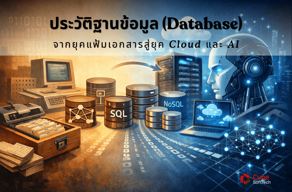 ประวัติฐานข้อมูล (Database): จากยุคแฟ้มเอกสารสู่ยุค Cloud และ AI