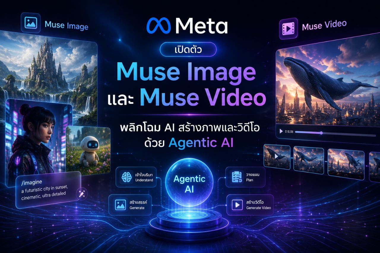 Meta เปิดตัว Muse Image และ Muse Video พลิกโฉม AI สร้างภาพและวิดีโอด้วย Agentic AI